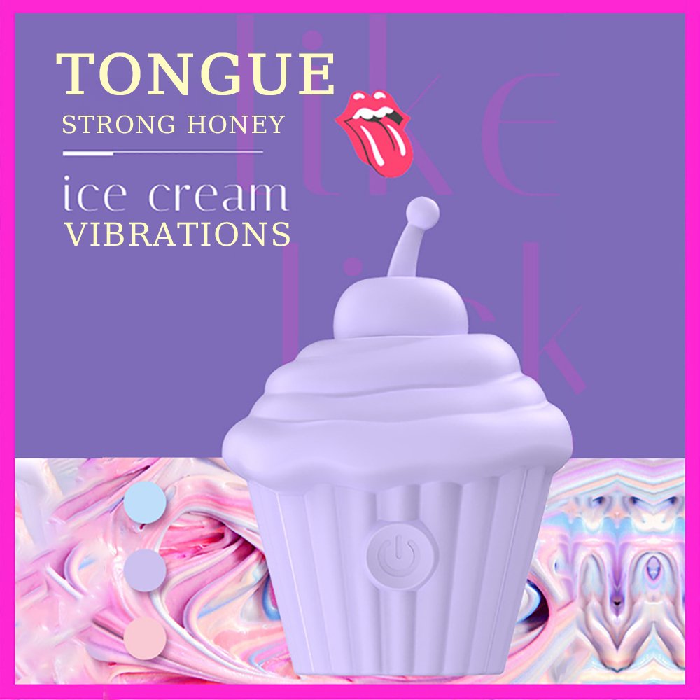 Ice cream vibrating egg, G-spot teasing female masturbator, multi-frequency modes, magnetic charging base, sex toy.