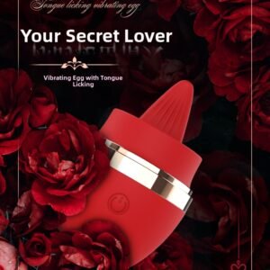 Female masturbator couple flirting adult sex toy vibrating massage wand tongue licking vibrating egg