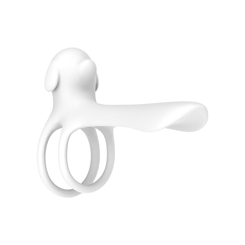 Menandwomensharedvibrationdelaylickingdogelectriclockingejaculation ringdouble-ringpenissleevewirelessadultmaleproduct - Image 6