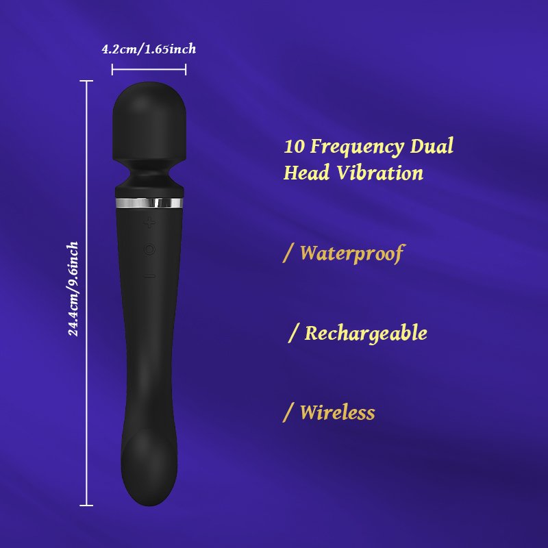 Female orgasm vibrating wand masturbator adult sex toy couple flirting sex AV massage wand - Image 4