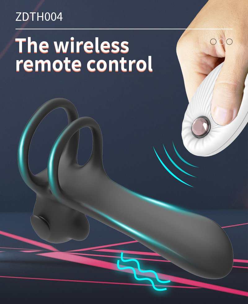 Menandwomensharedvibrationdelaylickingdogelectriclockingejaculation ringdouble-ringpenissleevewirelessadultmaleproduct - Image 4