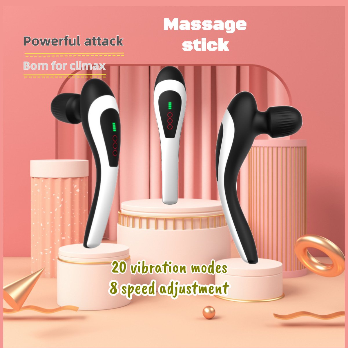 Fascia gun masturbator female AV massage vibrating wand electric adult sex toy - Image 2