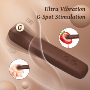 Chocolate vibrating wand female masturbator 16-frequency vibration mode AV wand adult sex toy